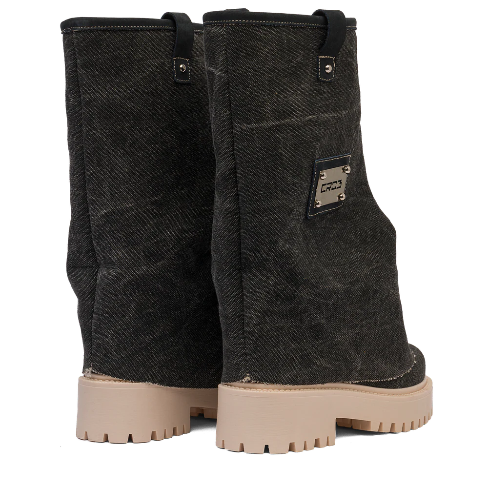 CHUNKY – Denim Boots Black - Image 3