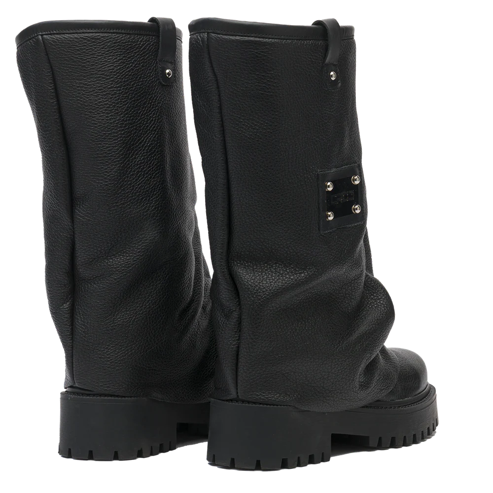 CHUNKY – Leather Boots Black - Image 3
