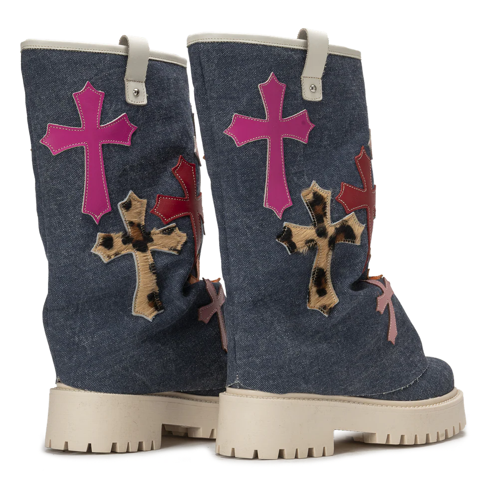 CHUNKY CROSS – Denim Blue - Image 3