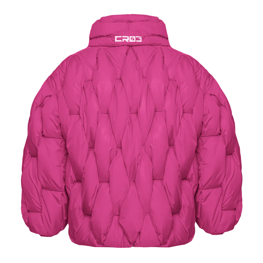 GLACIER PUFFER – Fuchsia Weave - Image 3