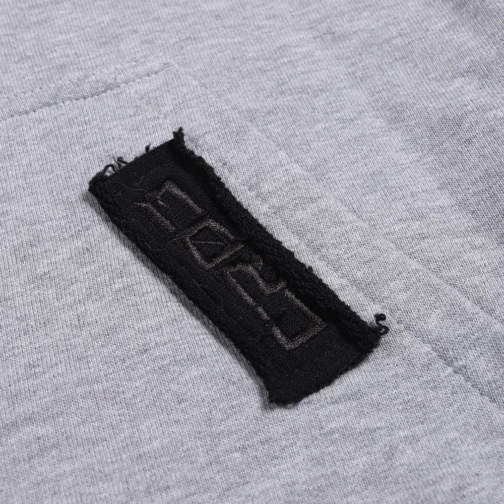 "CR03" Melange Grey Hoodie - Image 3