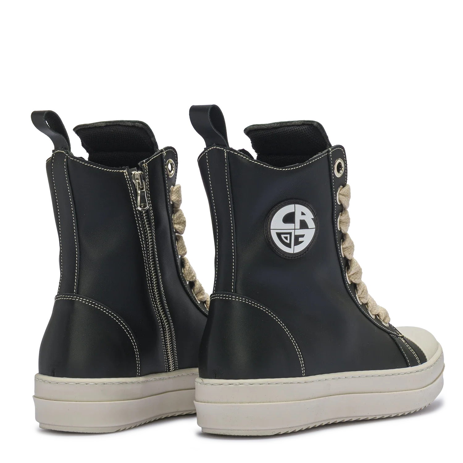 MIRAGE – Black Leather with Cream Laces - Image 3