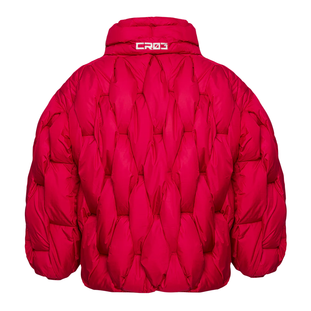 GLACIER PUFFER – Red Weave - Image 3