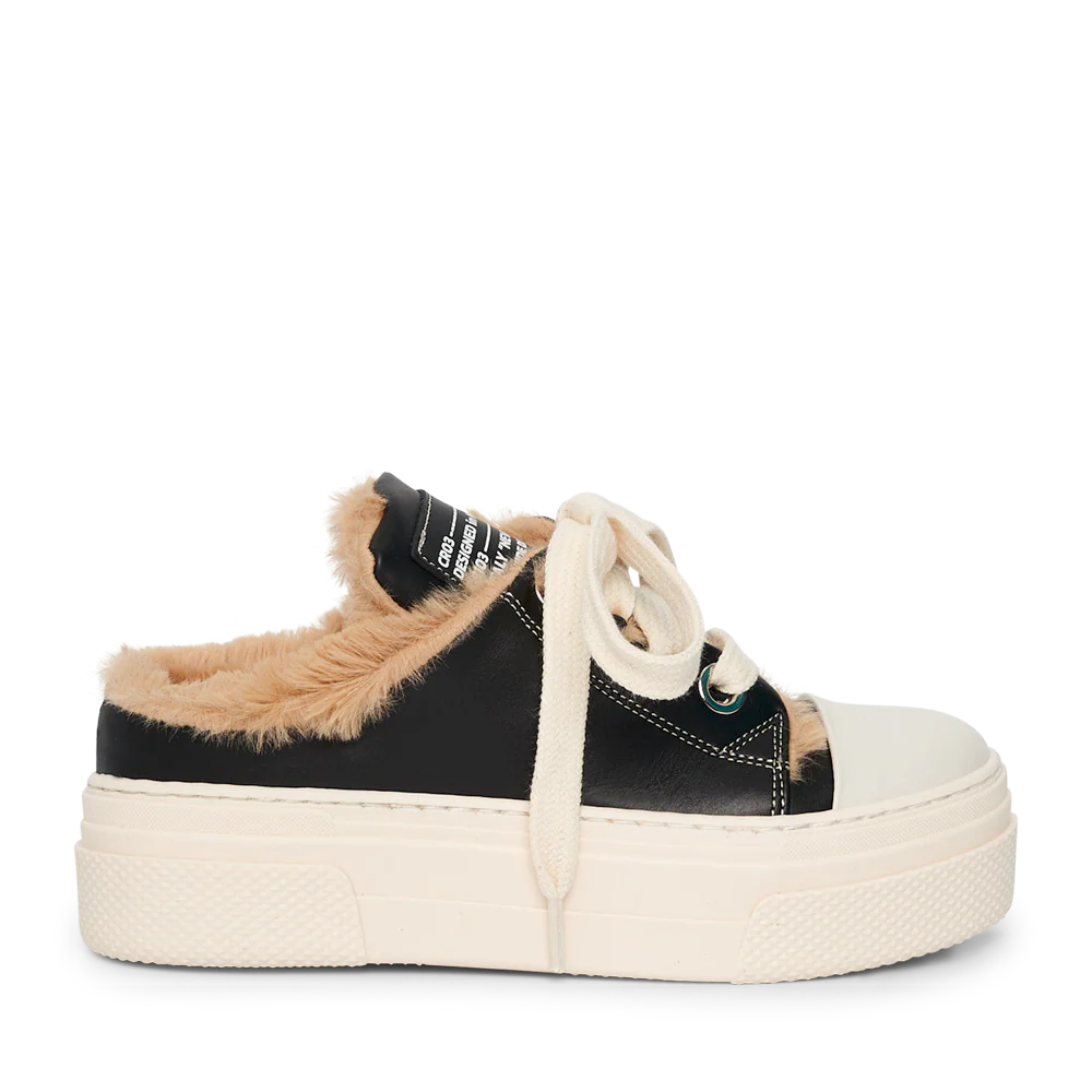 CALIPSO SABOT – Fur Black Sabot