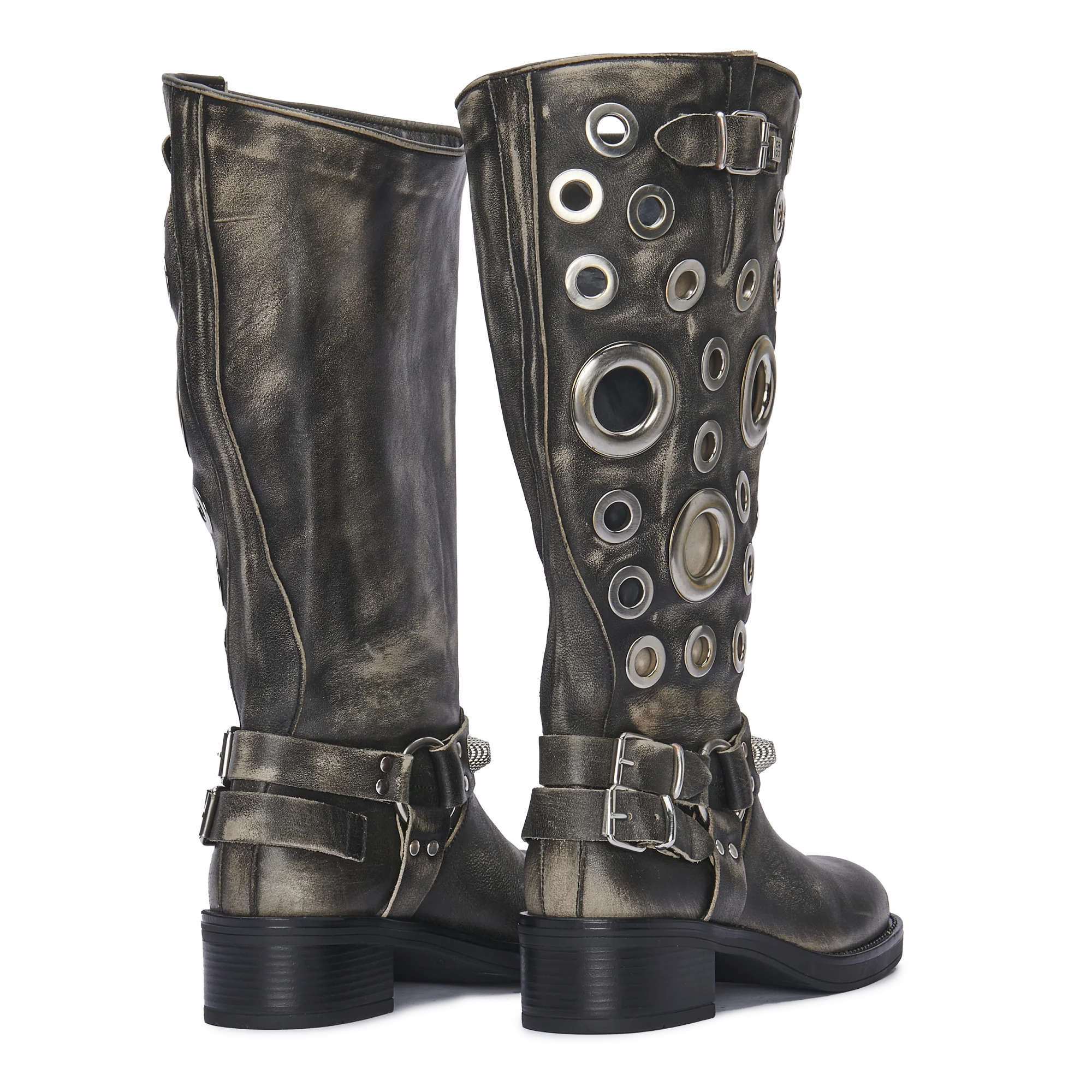 SOVEREIGN – Washed Black Leather - Image 3