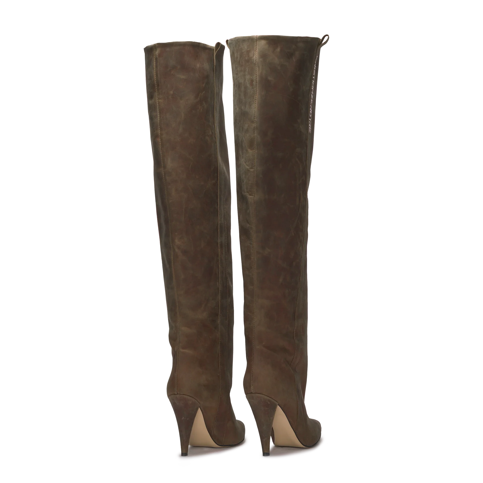 STORM – Espresso Brown Vintage Leather Over-The-Knee Boots - Image 3