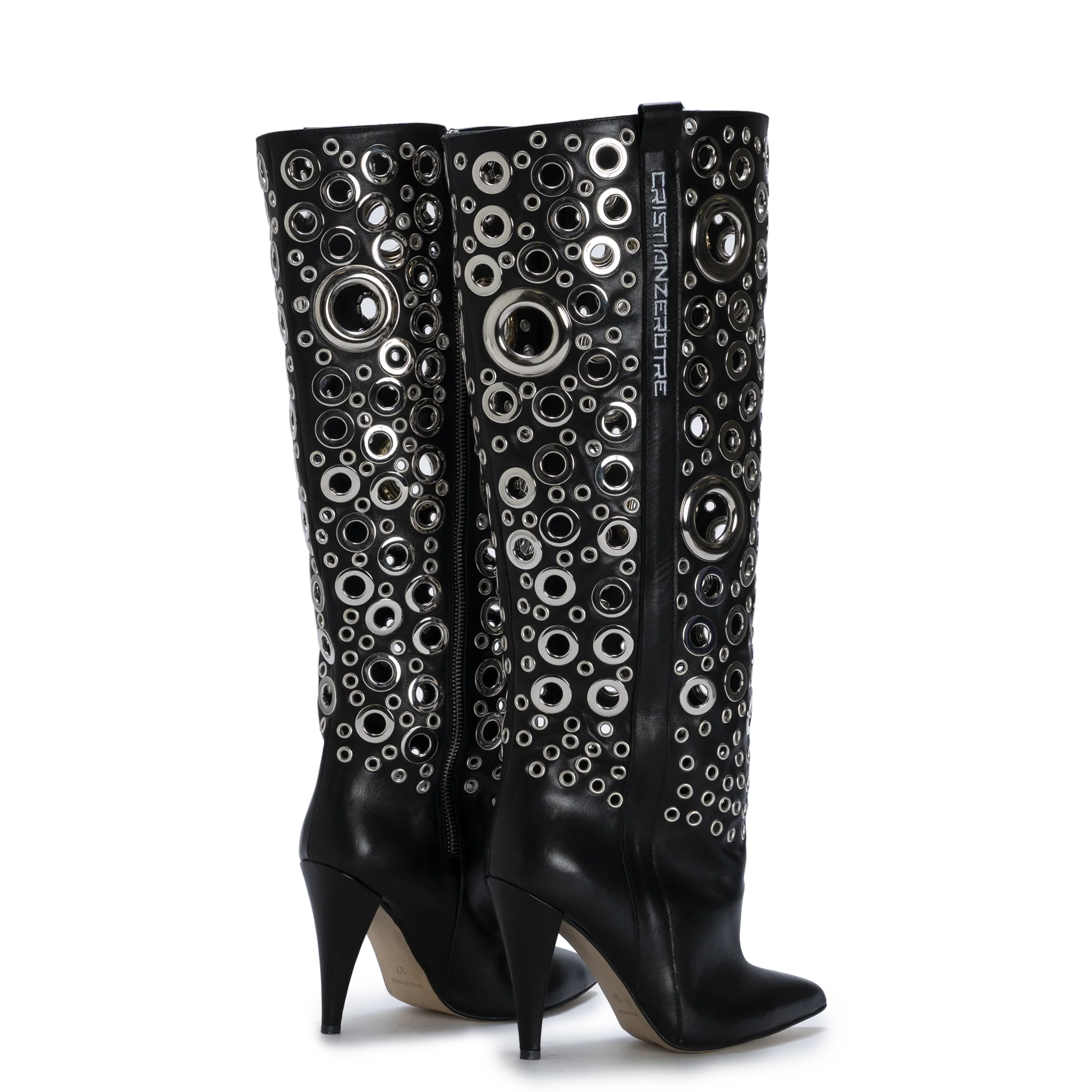 STORM – Silver Eyelet Boots - Image 3